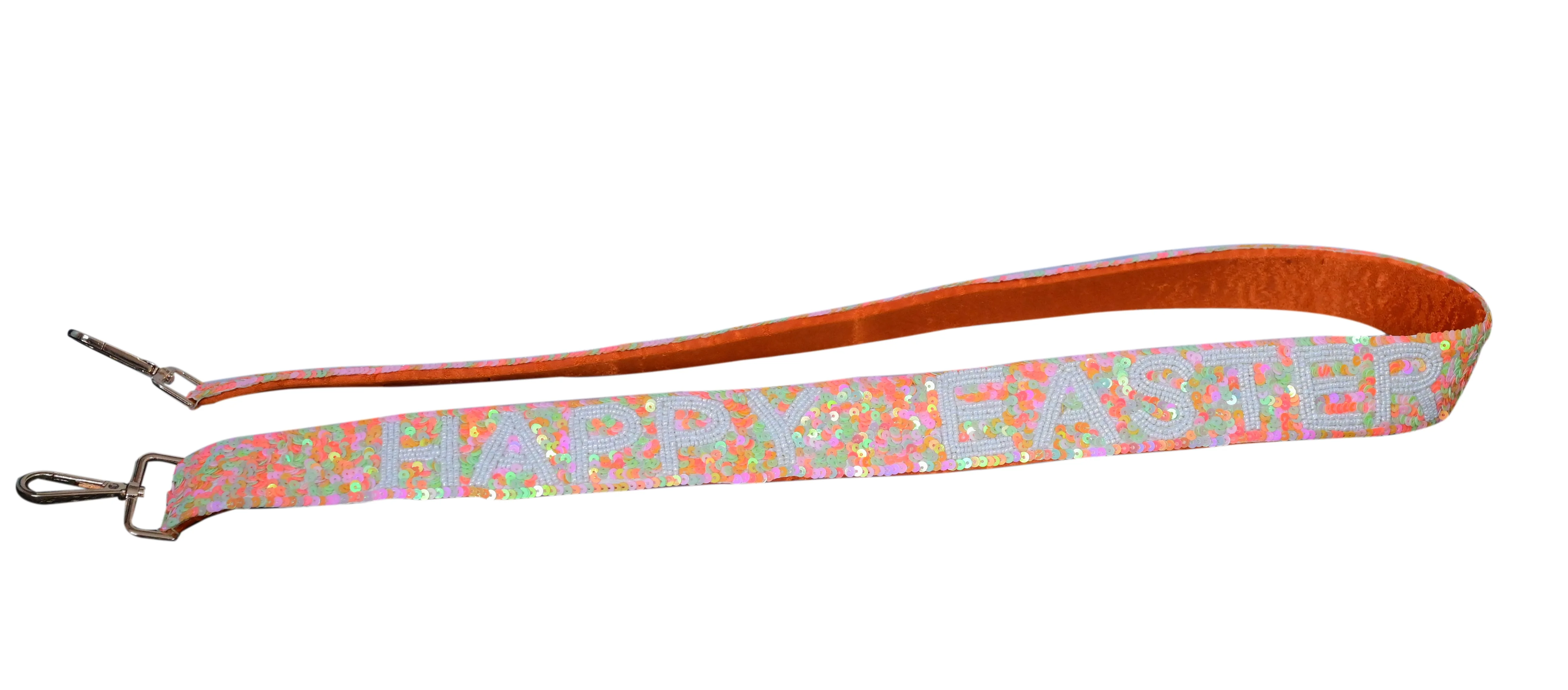 Customized Sizes Three-Color Combination Multi-Color Sequin Glitter Purses Straps Happy Easter Day Festival Accessories Beaded