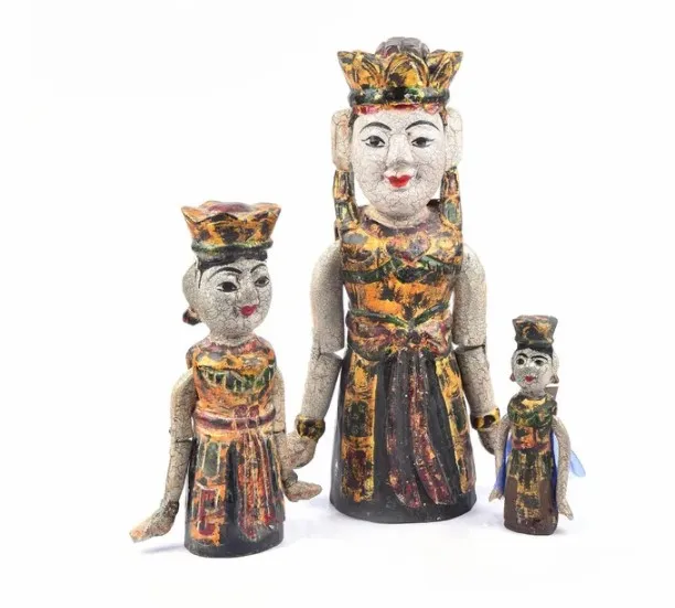 Home Decor Ideas Handicraft Style Gift Object Small Quality Eco Size Jackfruit Wood Water Puppet Fairy Lady