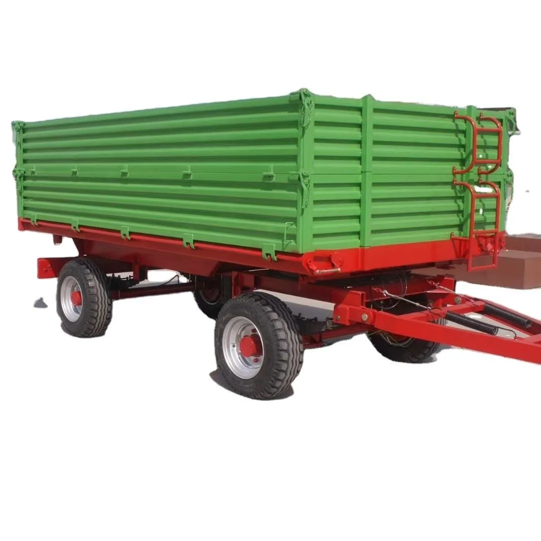 Buy Top Quality 4 Wheel 3-10 Ton Agriculture Farm Trailer 2 Wheel hydraulic dump tractor trailer