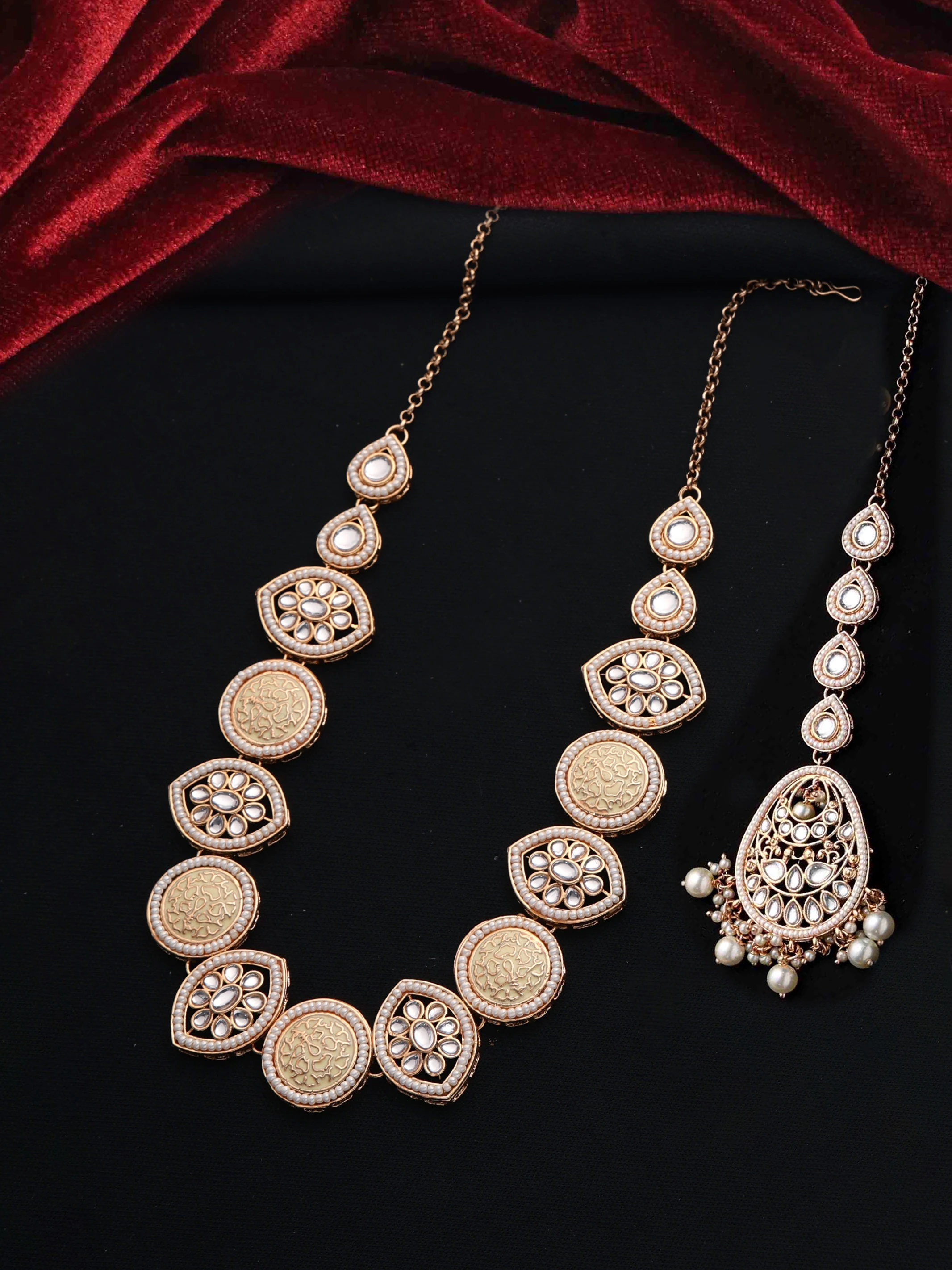 Свадебная коллекция Regal Chandbali Kundan с жемчугом Dulhan свадебный набор
