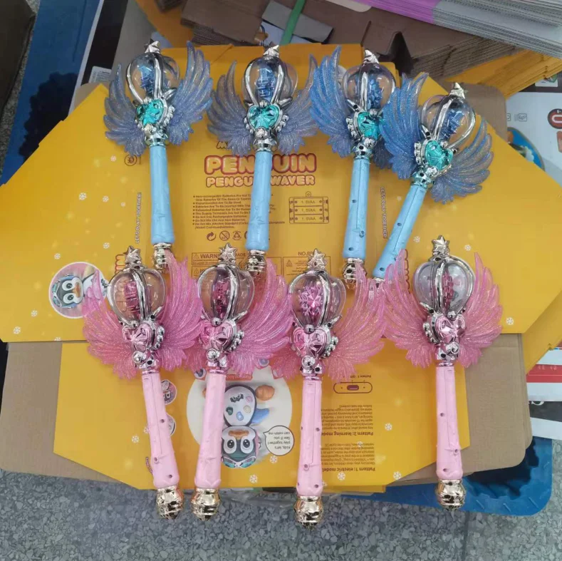 2024 novelties Hot Princess Toys Light Up Magic Wand Fairy Wand with Spinning and Sound for Girls kids Birthday Party Favors