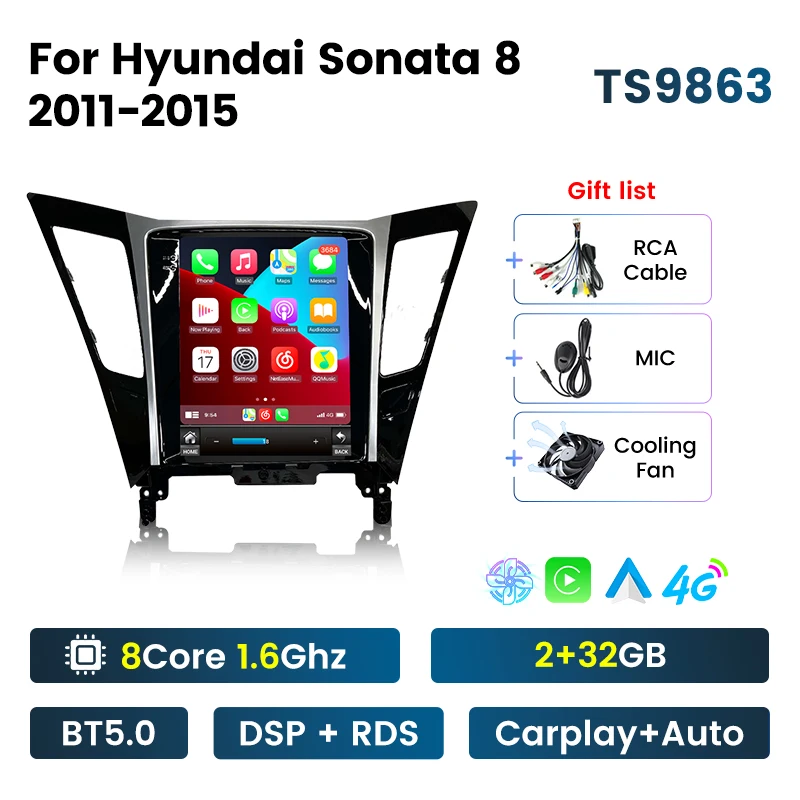 NaviFly NF новейший Android IPS сенсорный экран 4g lte Wi-Fi 1280*480 для Hyundai Sonata 8 2011-2015 с автомобилем auto