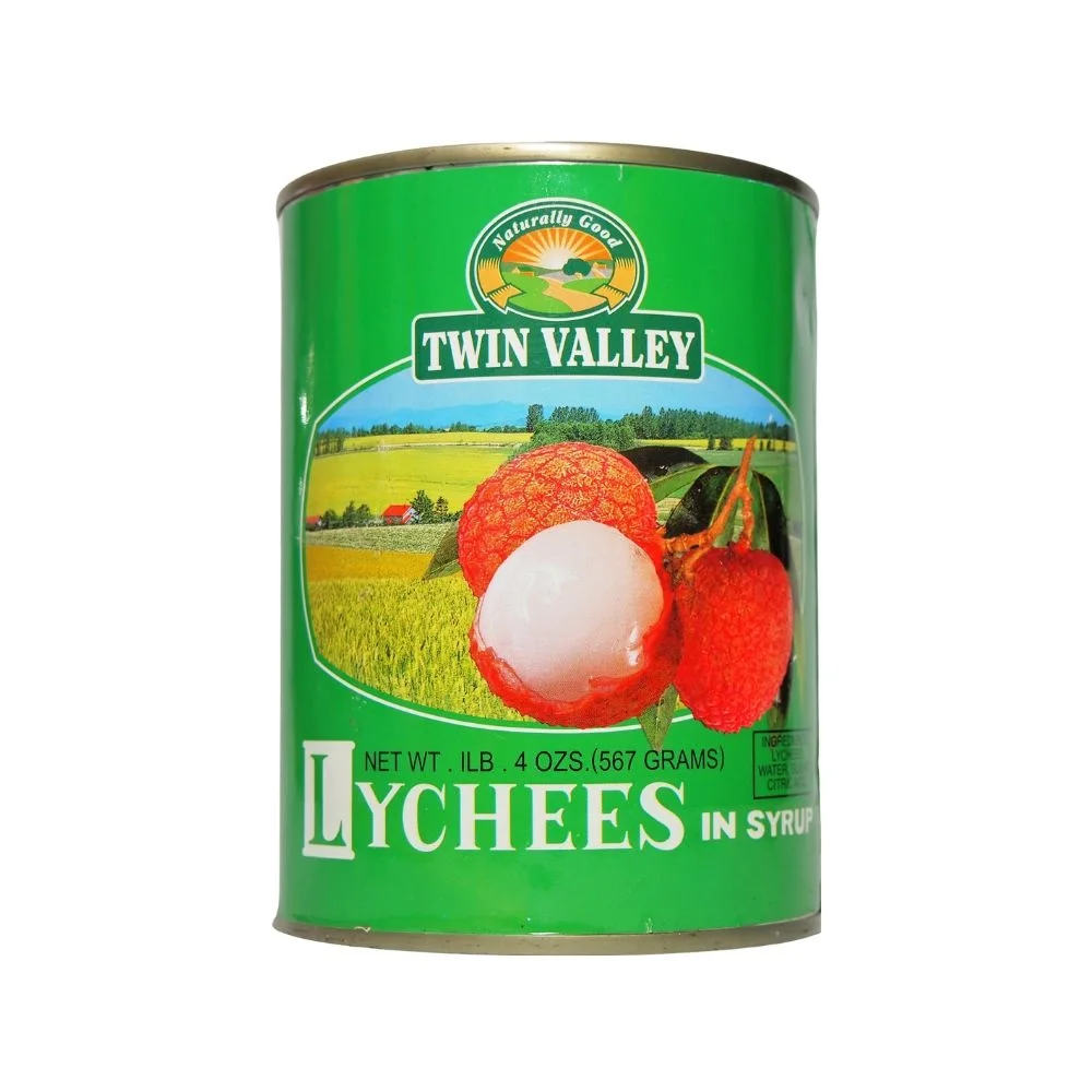 Delicious Fruit in Canned Natural Good Twin Valley Lychees In Syrup 567gm