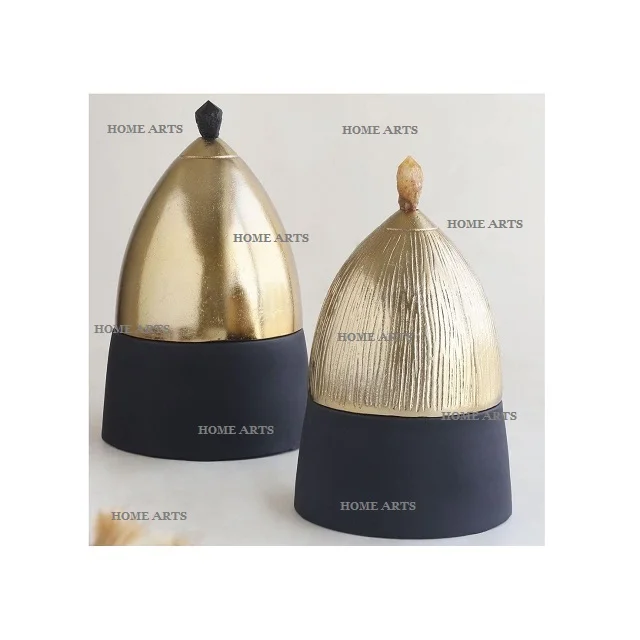 Set Of 3 Solid Wood Sweet Box With Aluminium Different Lids Table Top Kitchen Sweet Serving Box For Sale