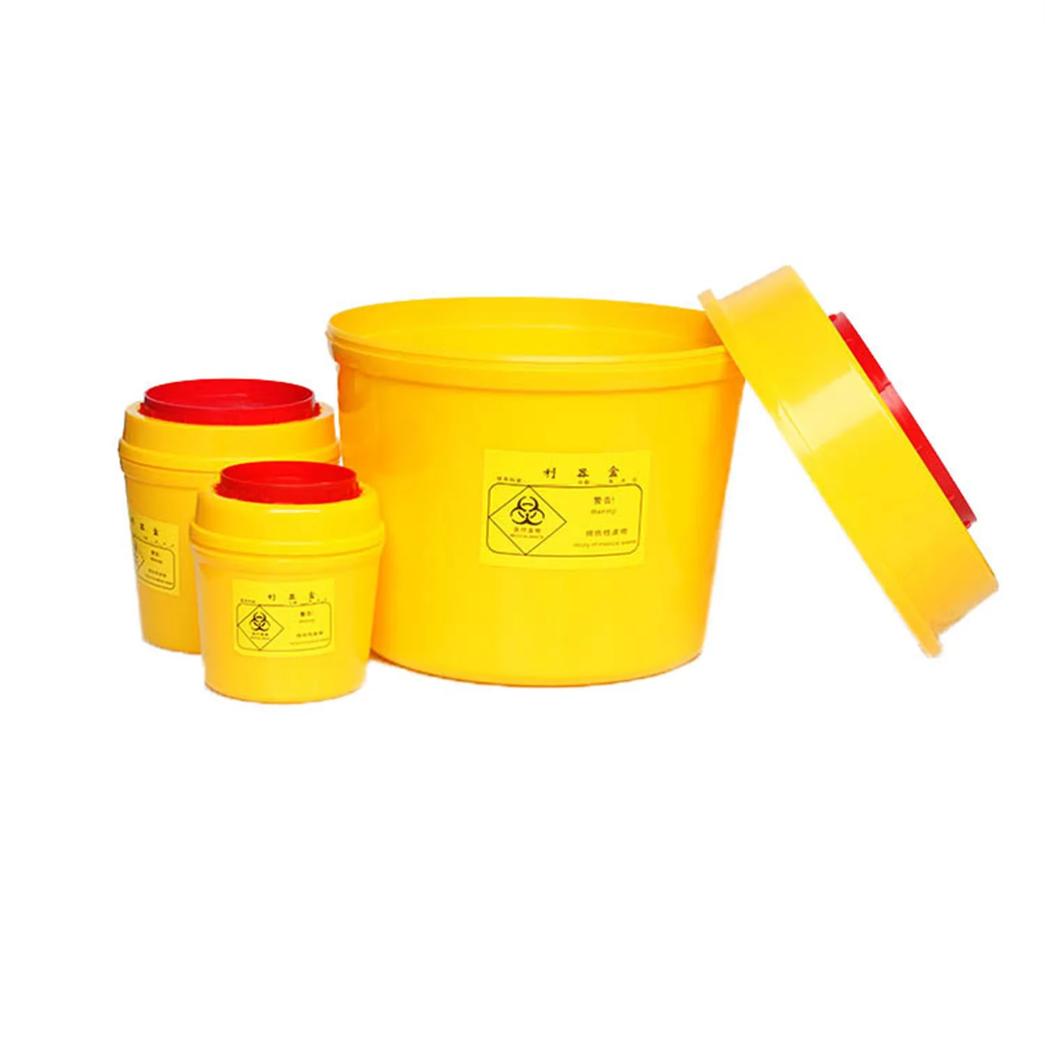 China Manufacturer Hospital Medical Recycling Plastic Biohazard Sharp Waste Bin Container Disposal