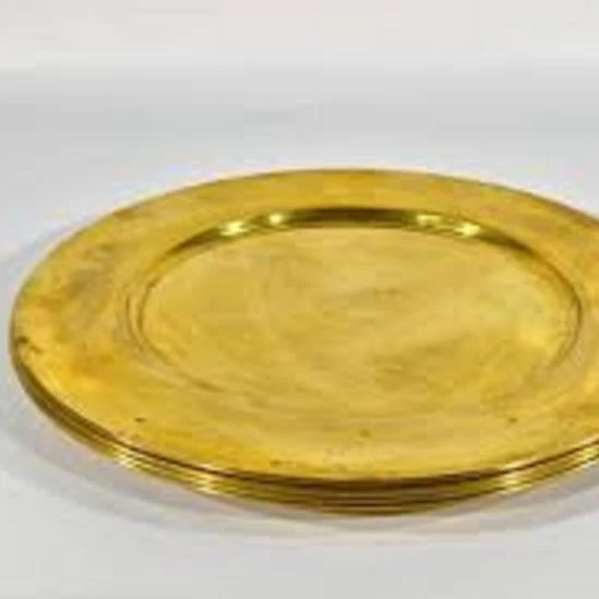 Wedding banquet restaurant table decoration gold charge plate