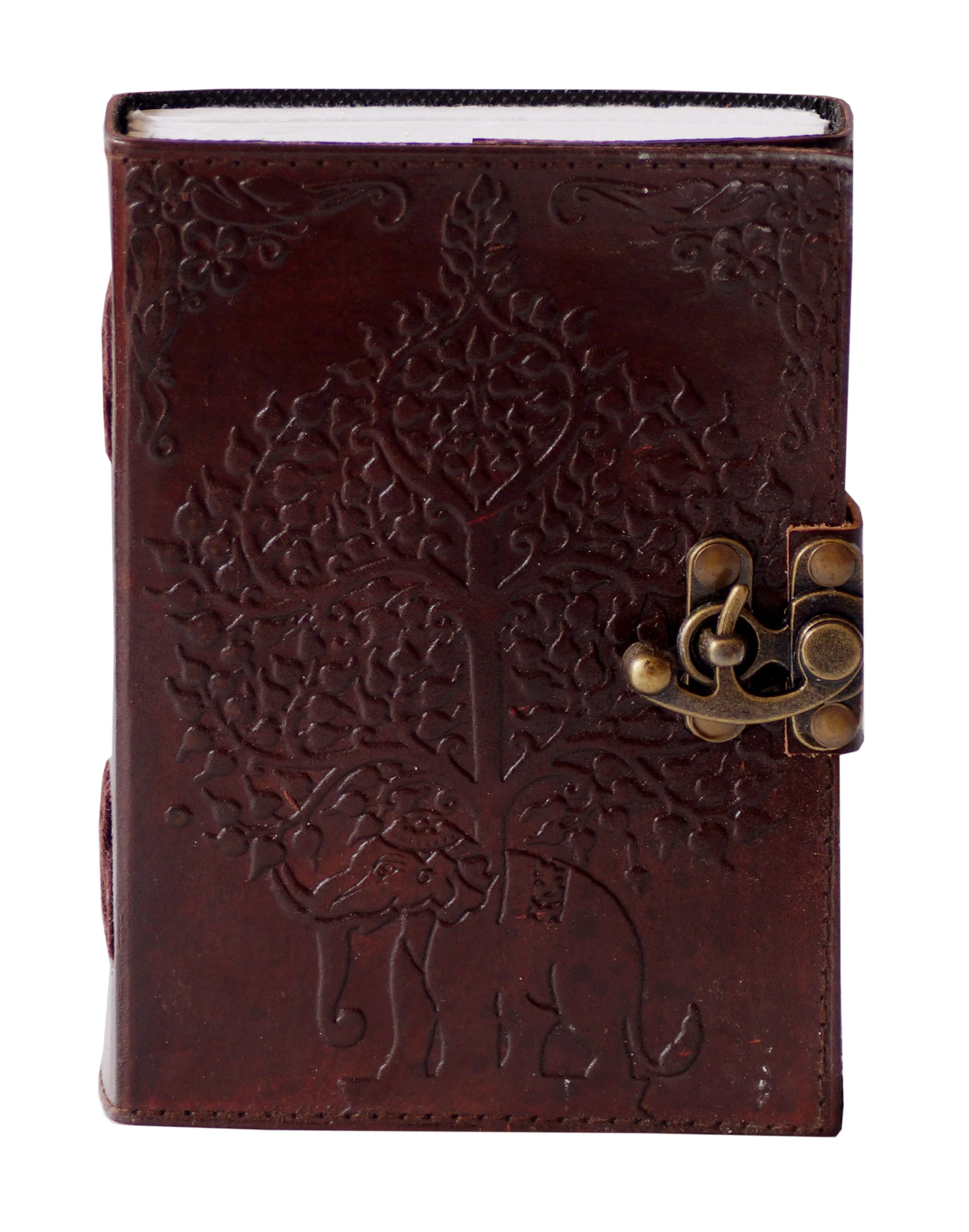 Vintage Customizable Hardcover Leather Journal with Custom Printing Handmade Notebook Daily Notepad