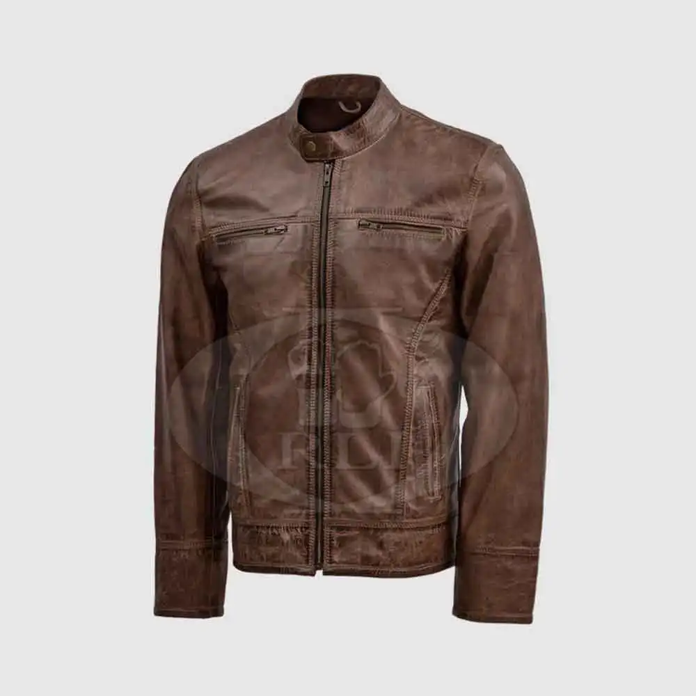 Fine Quality Soft Touch Cowhide Leather Fashion Jacket for Men Best OEM Manufacturers New Style Fashion Leather Jacket