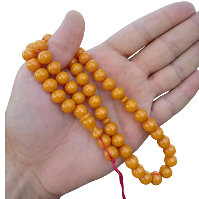 Bakelite Rosary 100% Phenol-Formaldehyde Yellow Color Rod High Quality Material Made in Turkey