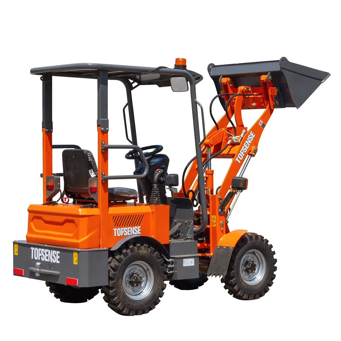 TSD604 4 wheel drive mini front end shovel snow bucket electrical loader 0.4ton battery small for sale