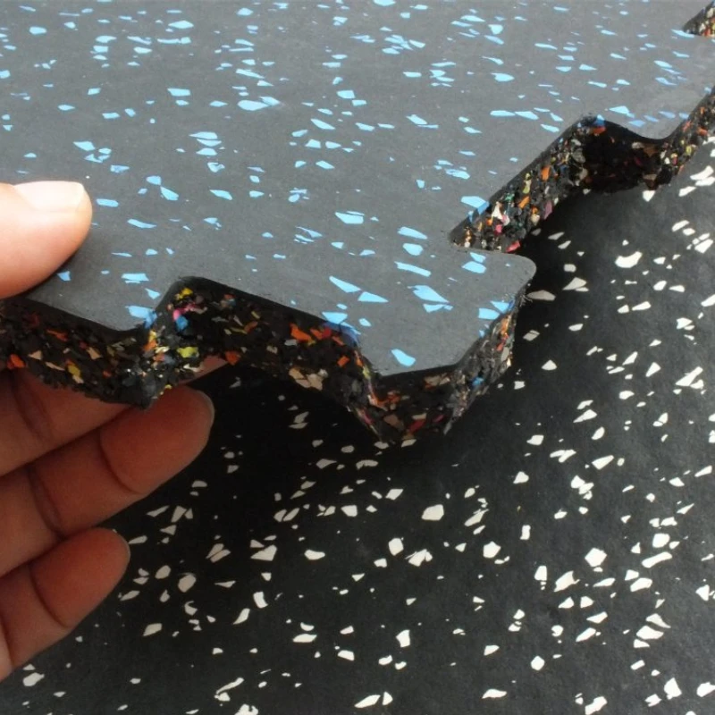 EPDM rubber floor mat interlocking flooring mat for gym use 50mm*50mm with 20 15mm thickness cushion buffer