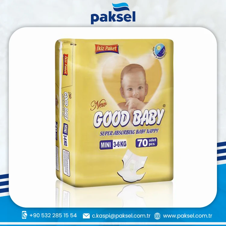 Hot Selling Good Baby Super Absorbing Baby Nappy Mini 3 to 6 kg  35 Nappies at Lowest Price Good Baby Diapers