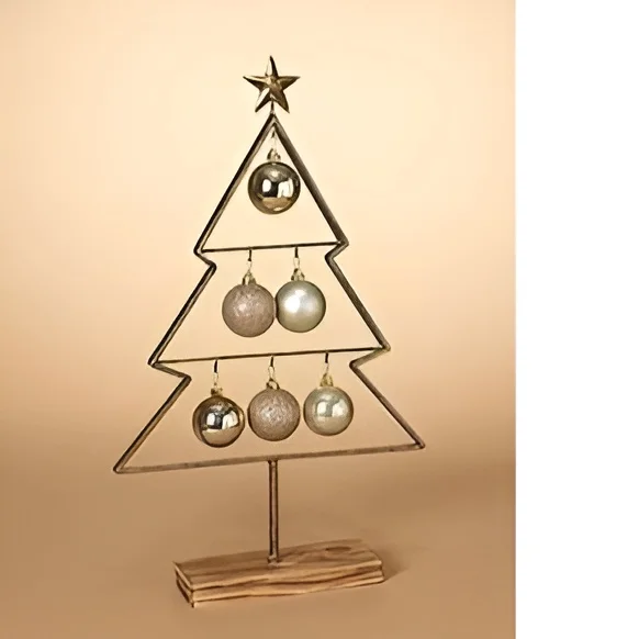 Modern Style Christmas Tree With Bell For Decoration Festival Table Top Galvanized Iron Metal & Customized Colour