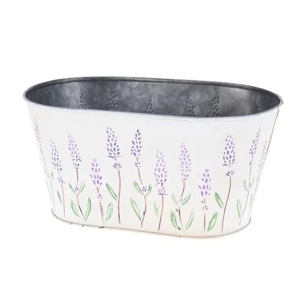Galvanized Planters Flowers Decorative Round Garden Copper Metal Bucket Plant Pot Ice Bucket With Wooden Handle Planter Bucket