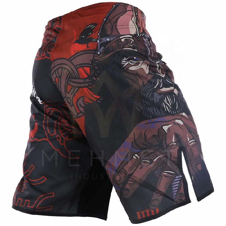 Customized Logo Printed MMA Shorts Training Shorts 4-way Stretch Own Sublimation MMA Short