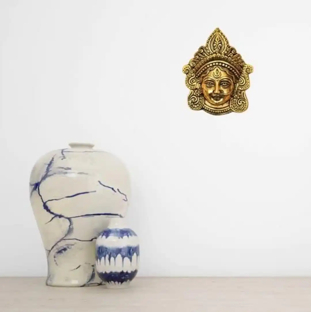 Shri Durga Mata лицо для настенного подвешивания/Durga Maa лицевая маска настенная удачи успеха и процветания.