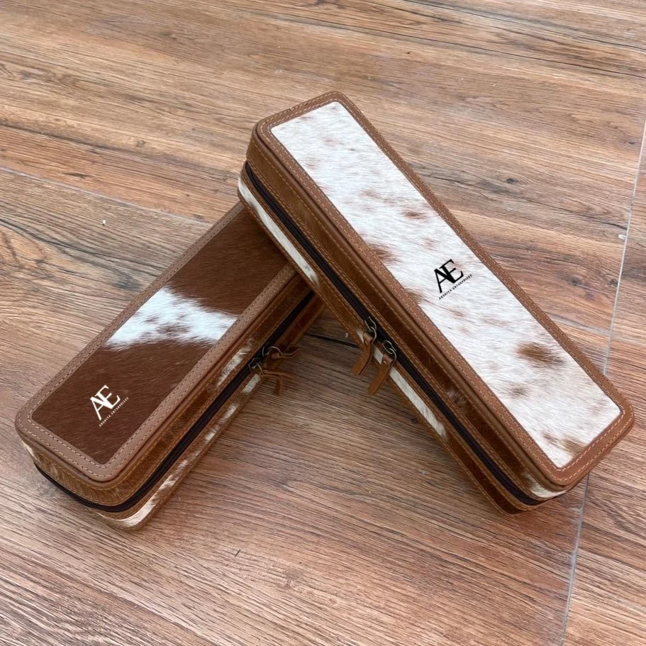 New Arrival Real Handmade Cowhide Leather Heat Resistant Curling Iron Case Stylish Women Perfect Travel Organizer For Hair Tools