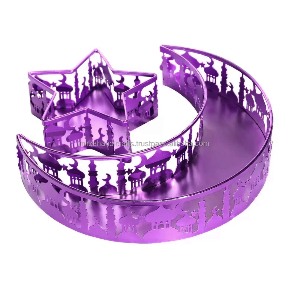 oon Tray Ramadan Eid Mubarak Trays Platters Moon Dinner Plate Tableware Dessert Food Serving Tray Ramadan Muslim Islamic Party