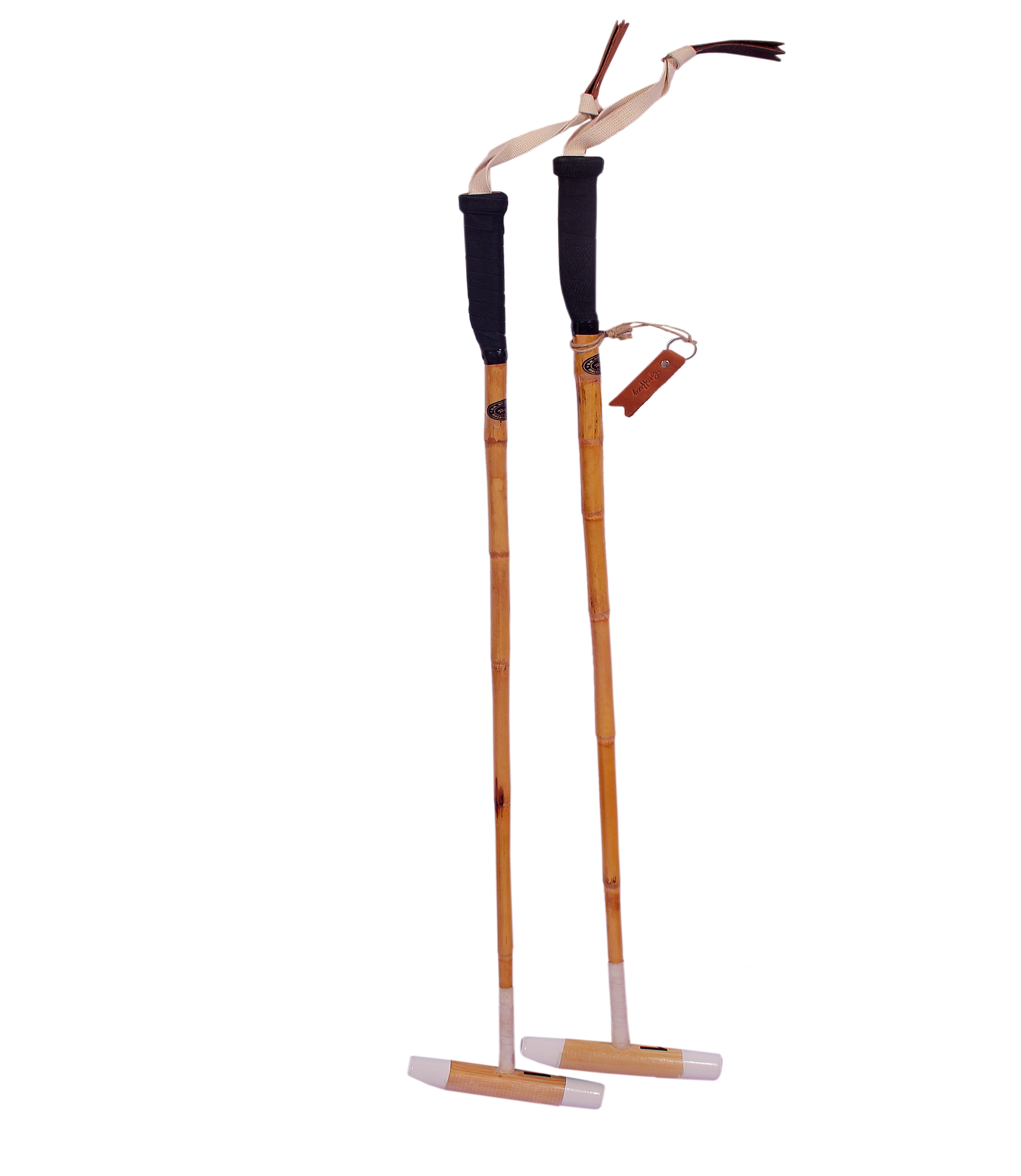 Geoffrey | Root Cane Polo Mallet Stick Tapered Shaft with 4/5 Knots | Professional Version