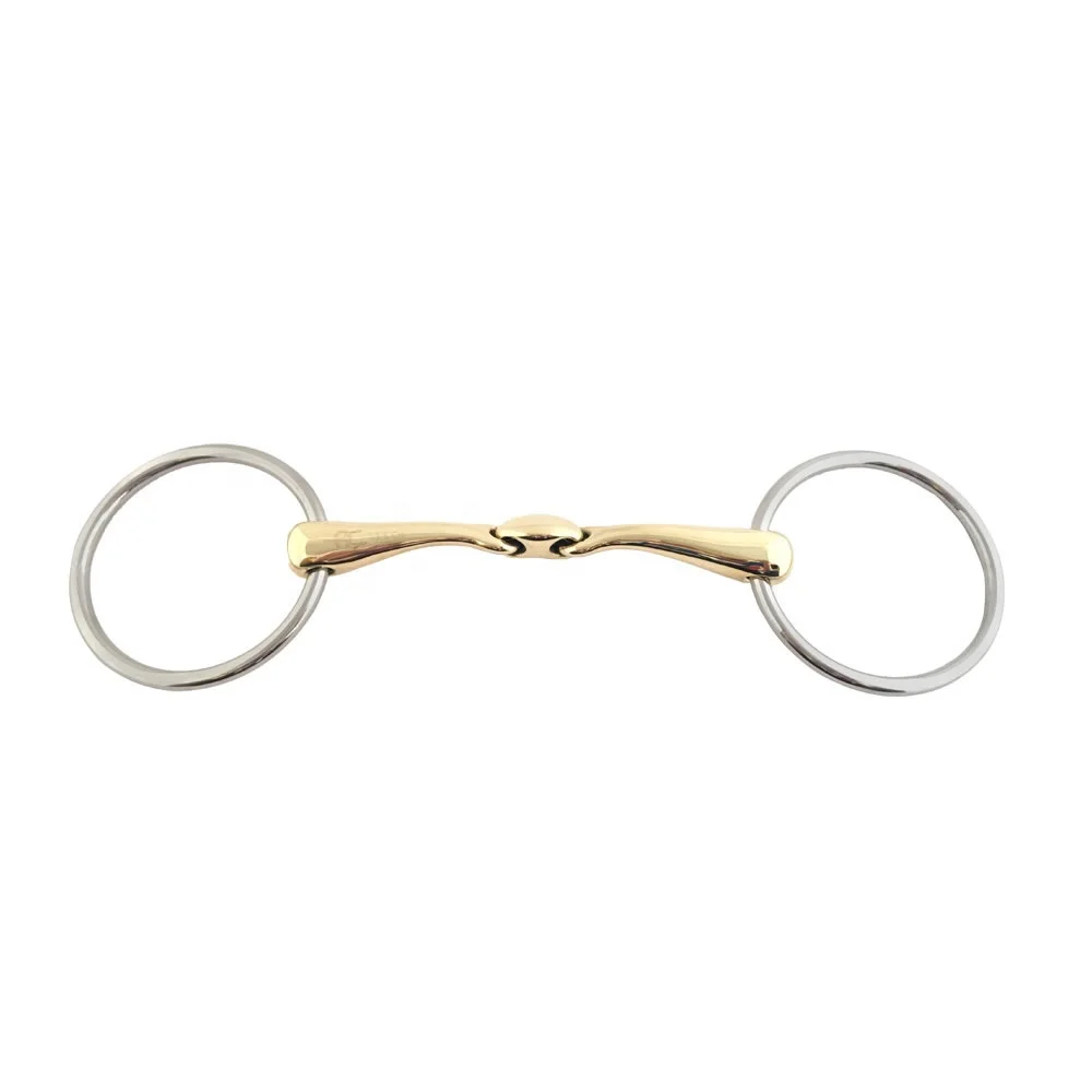 Loose Ring Double Joint  Bit  horse equestrian products snaffle bit for horses double ring hot selling horse equipment