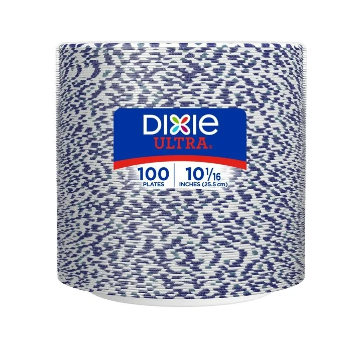 Dixie ультра одноразовые бумажные тарелки многоцветные 10 дюймов количество 100