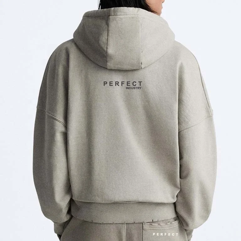 WASHED ZIPPERED HOODIE SWEATSHIRT UNISEX HOODIES PREMIUM QUALITY CUSTOM LOGO ZIPPER HOODIE EMBROIDERED PUFF PRINTING DTG DESIGN
