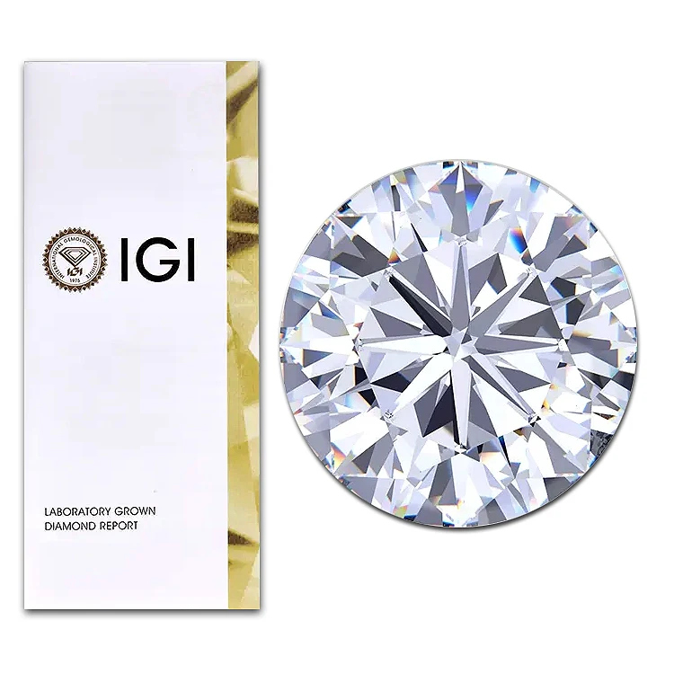 IGI 4.01 ct White Round Lab Grown Diamonds Loose Shape Lab Diamond E VS1 for Engagement Ring or Jewelry Making