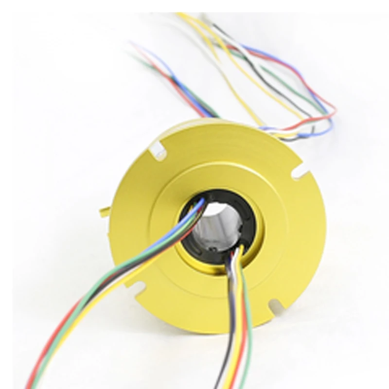 Роторное фланцевое скользящее кольцо, высококачественное электрическое сквозное скользящее кольцо с роторным соединением, скользящее кольцо с фланцевым соединением