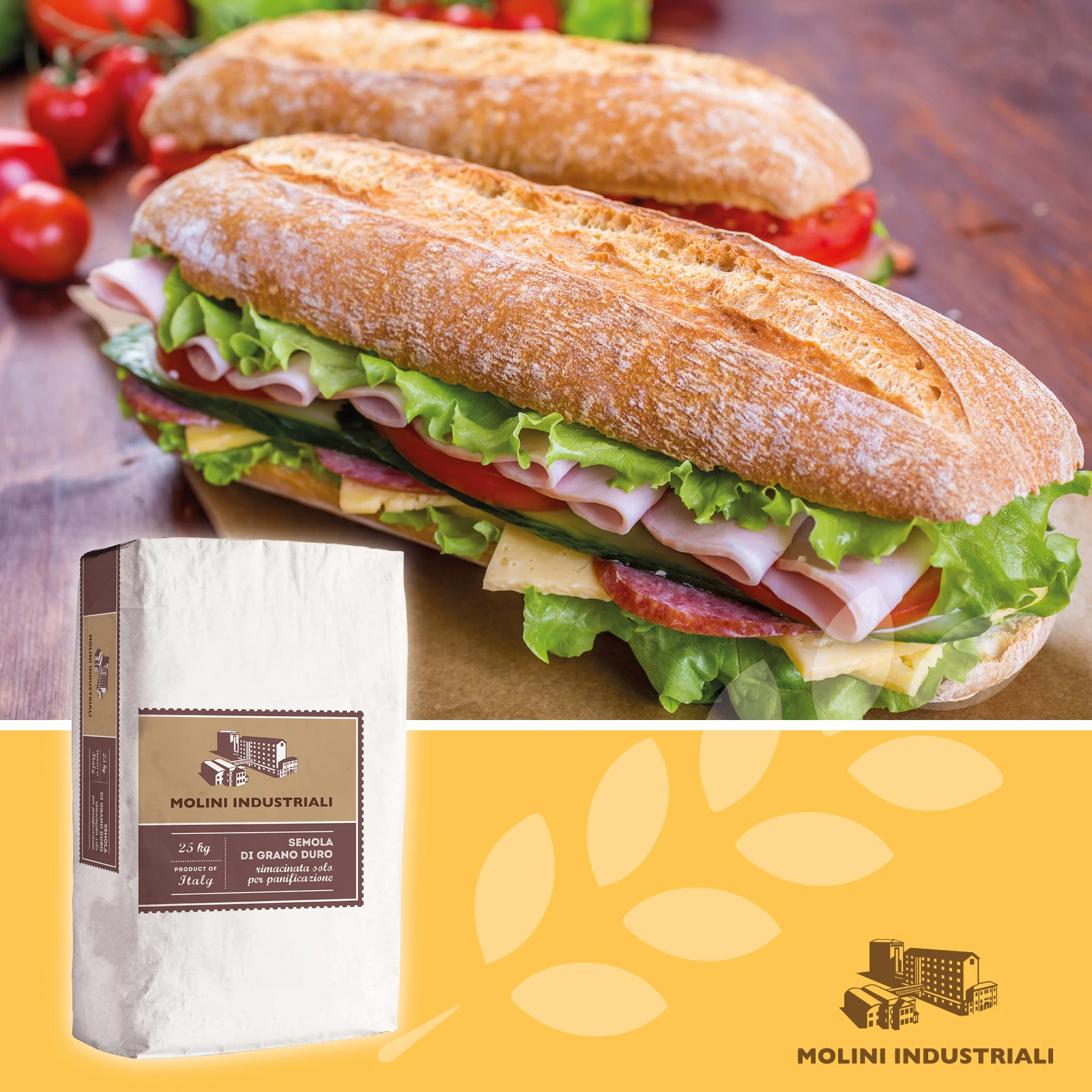 TOP QUALITY REMILLED DURUM WHEAT ITALIAN SEMOLINA PROFESSIONAL FLOUR FOR FRESH PASTA AND BREAD - 25KG