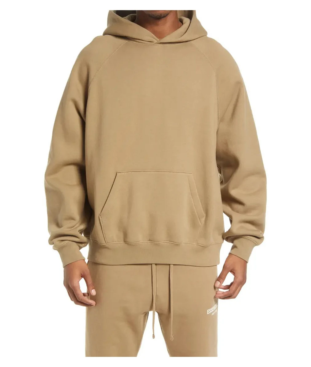 Soft Cotton Blend fleece Oversize men hoodie & sweatshirt pullover custom tan color hoodie custom printing Xite Sports Hoodie