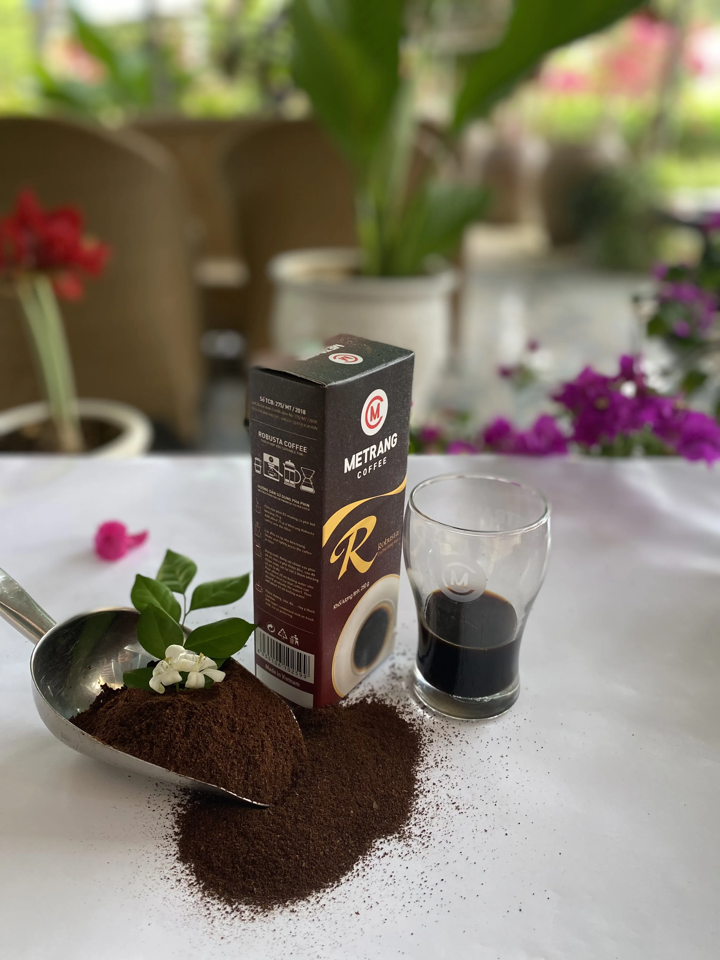 Ground coffee wholesale -  Black coffee medium roasted Robusta powder coffee with bitter taste