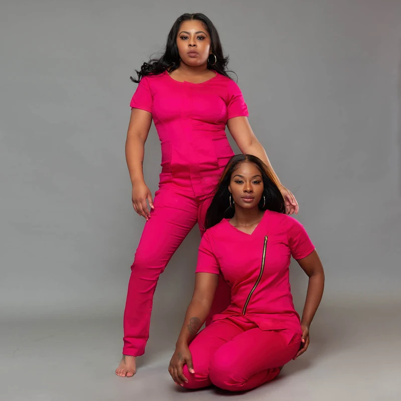 female scrubs talla grande filipina uniforme hospital hospital scrubs uniforms sets nurse with the zip up printed design