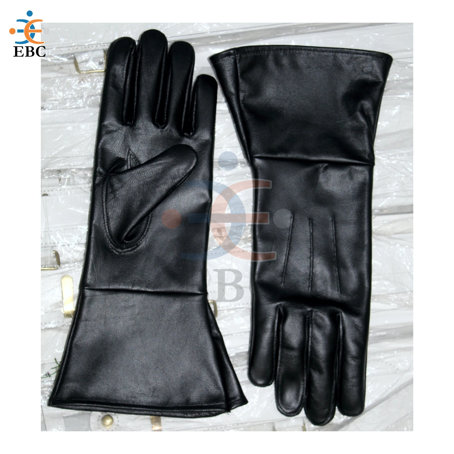 Guard Service Mens Uniform Leather Gloves from Pakistan Service Personnel Parade Duties Lined Long Cuff Leather Glove