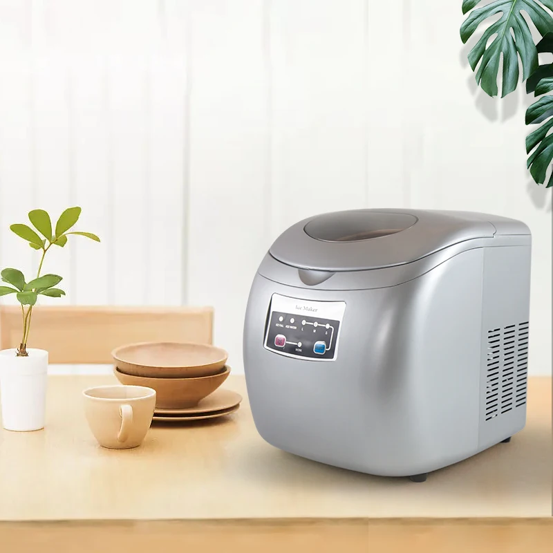 Electric home Countertop ice maker with water cooler Portable mini icemaker 12kg/24h icecube maker household