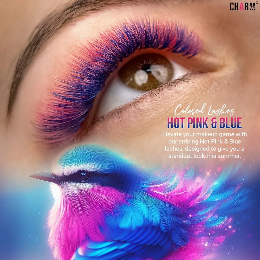 CharmLash Mixed Length Tray Natural Color Lash Extensions Colorful False Eyelashes Various Shades Colorful Eyelashes Wholesale