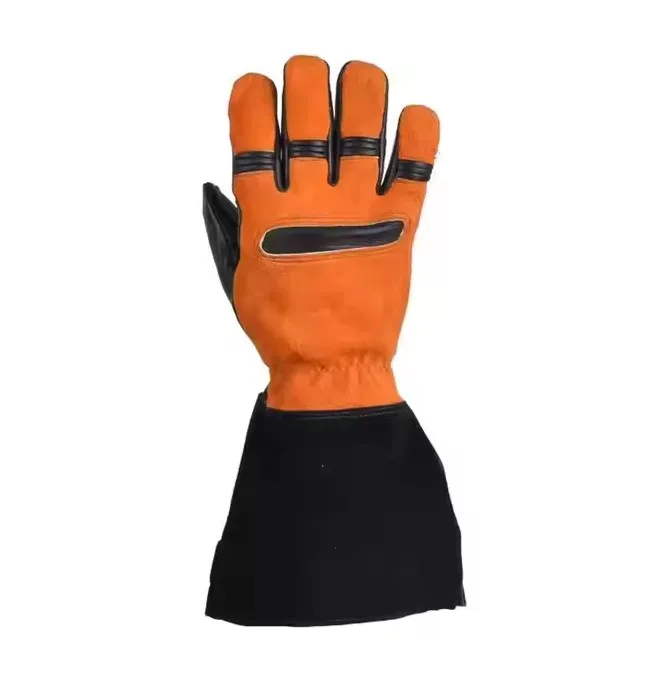 Fire Resistant Heatproof Flame Retardant Rescue Fireproof Hand Flameproof Fireman Safety Emergency Responder Leather Tactical