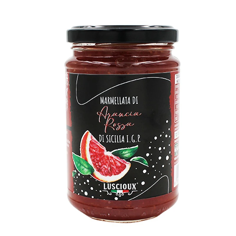 Made in Italy Fresh Orange Preserved Fruit from Sicily - Red Orange Jam 360g ideal for Cake - Chees
