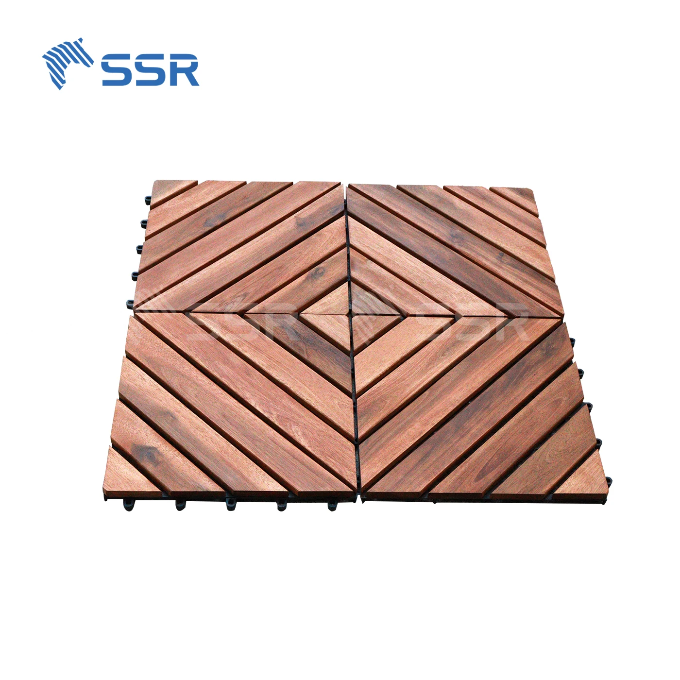 SSR VINA interlocking decking tiles acacia wood deck tile interlocking outdoor deck tiles made in Vietnam