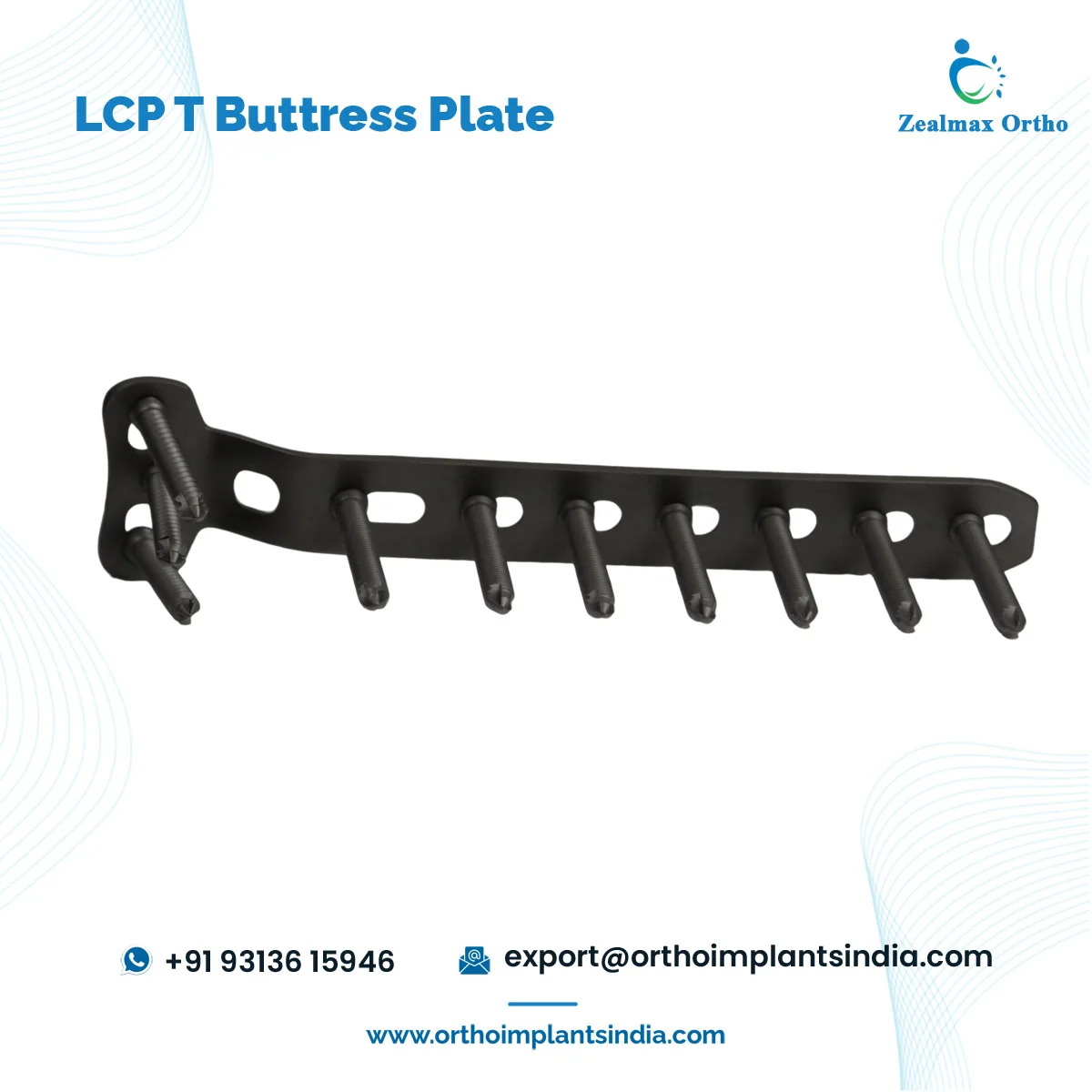 Superior Quality Orthopedic Trauma Implants Titanium Material  LCP T Buttress Plate for Femur Bone Fracture
