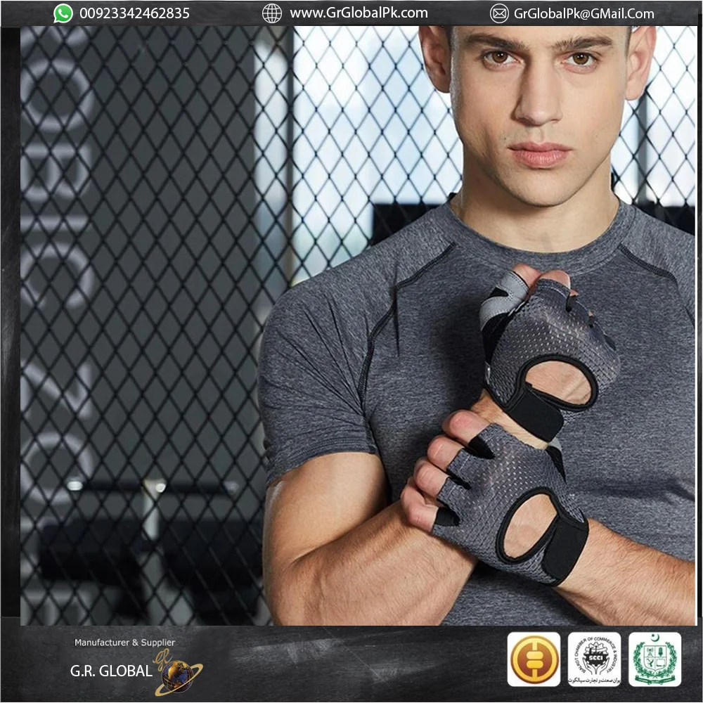 Buy Wholesale Custom Men Women Breathable Half Finger Cycling Exercise Fitness Gym Bodybuilding Workout Cycling Summer Gloves