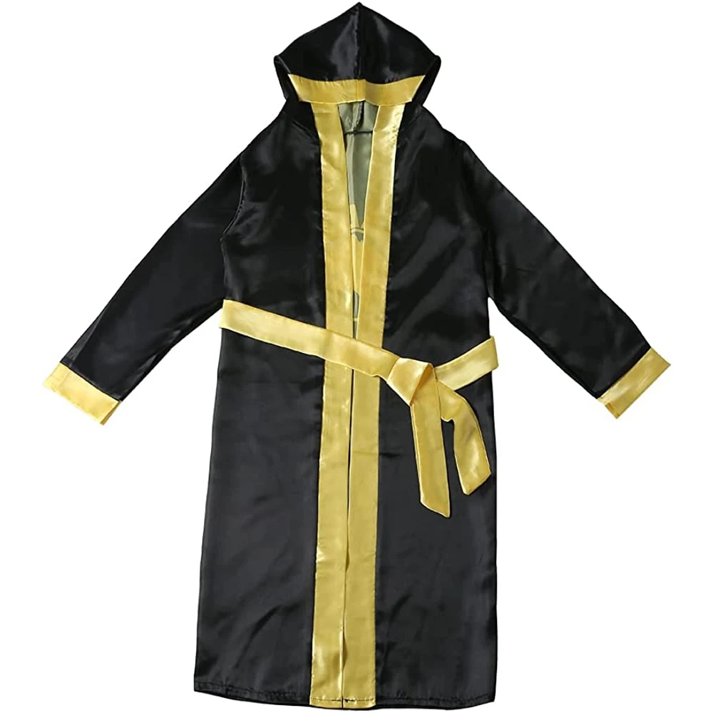 New Arrival Customized Logo Boxing MMA Kickboxing Fighter Robes Boxing Gowns Hooded Robes Unisex Wholesale