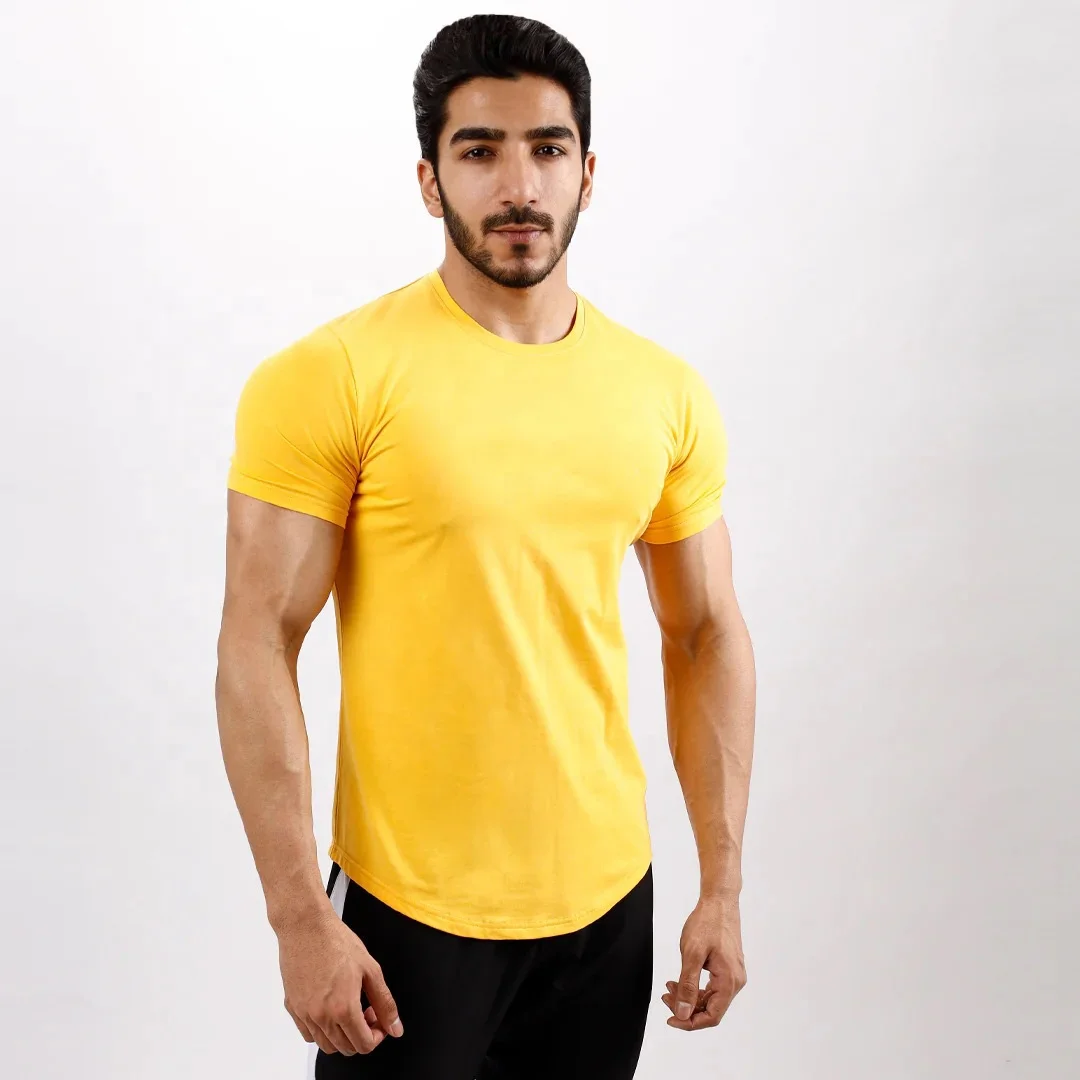 Wholesale Custom logo new design cotton workout sports wear t shirt Men box fit running oversize fitness gym