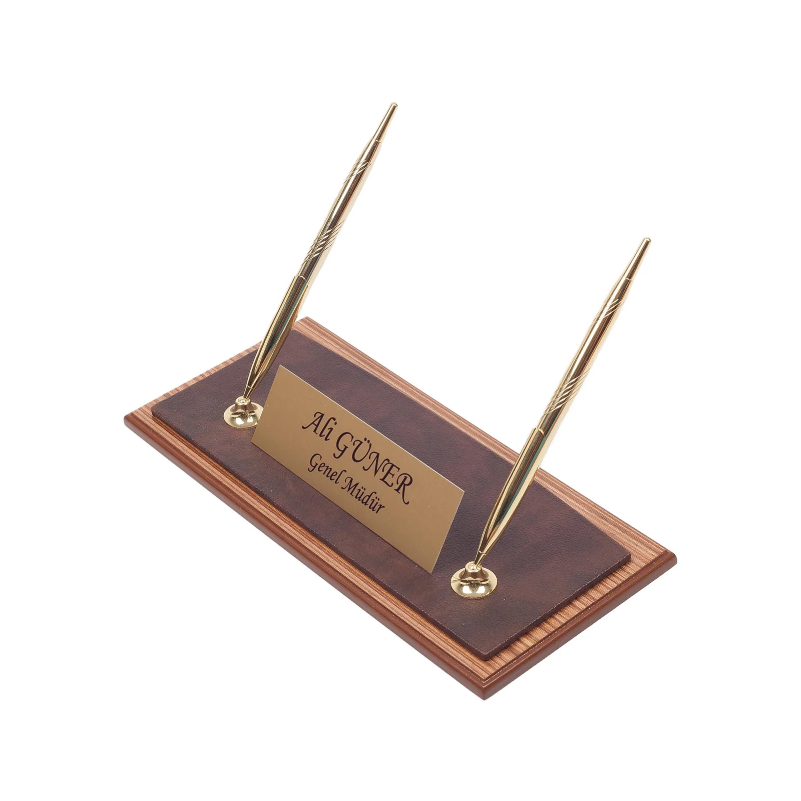 Luxury 10 Pcs Leather & Wooden Desk Organizer Set Office Accessories Leather Desk Set Office Supplies Stationary Set Desk Pad