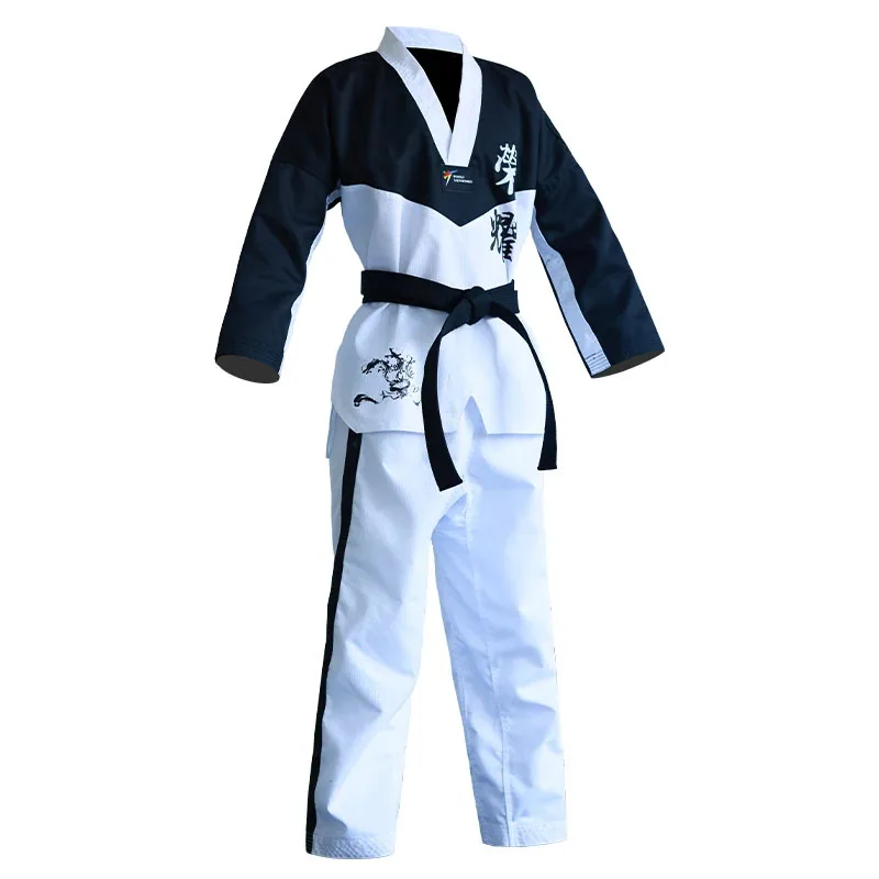 Martial Arts Tkd Taekwondo  Sportswear  V-neck  Taekwondo Master Uniform For Training,wtf Uniform  TU-0043