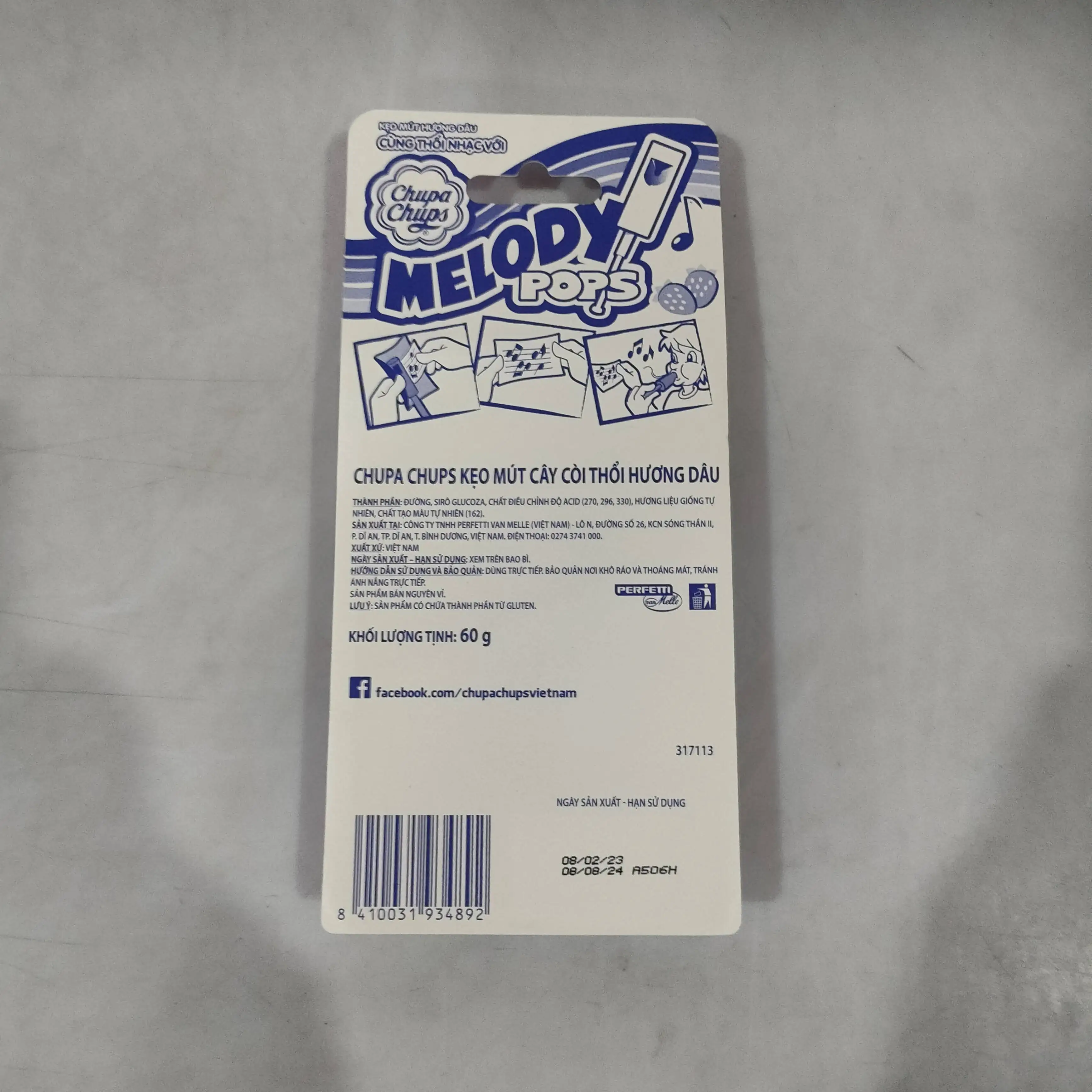 Chupa Chup Lollipop Melody Pops Strawberry Whistle Lollipop Kid Candy Wholesale Vietnam Competitive Pricing Package Low MOQ