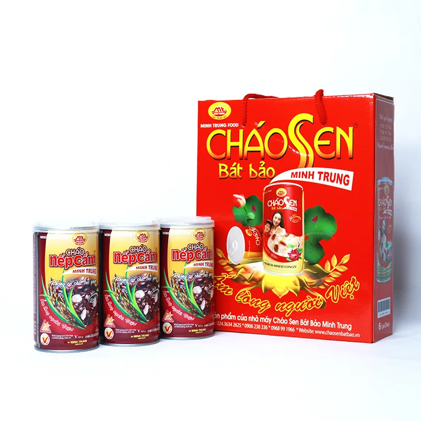 Vietnamese Instant Soup - Canned Violet Glutinous Instant Porridge  (No preservative)