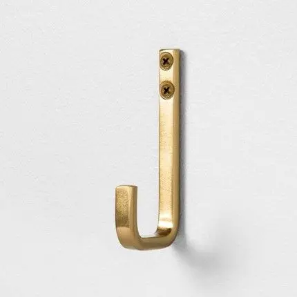 Wholesale Safety Pin Shaped Single Towel Rail Customizable Brass Bathroom Hook Towel/Cloths Bar High Selling Factory Customized