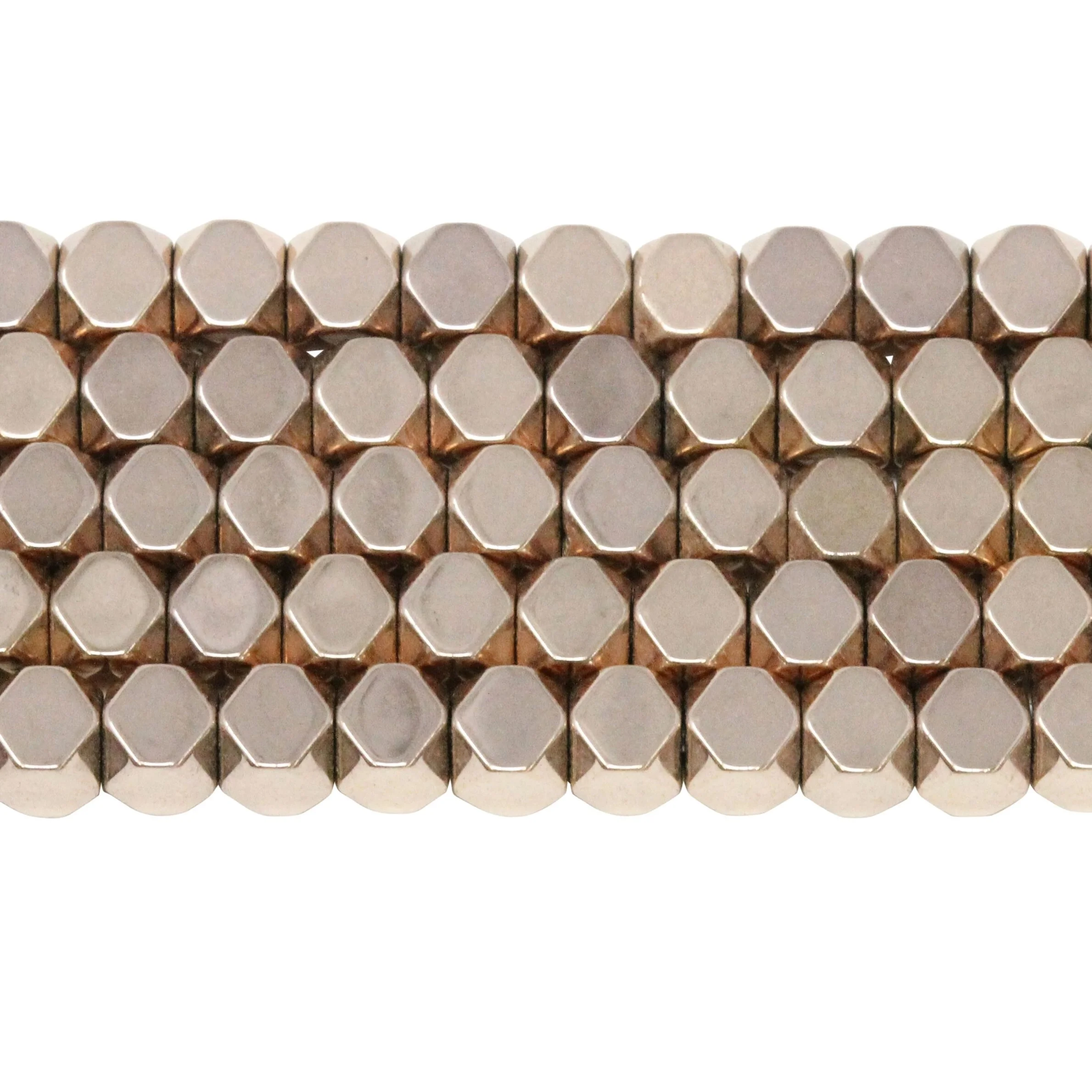 Real Rose Gold Hematite Cube beads for jewelry making, Rose Gold Hematite stone 4mm 6mm 8mm 10mm