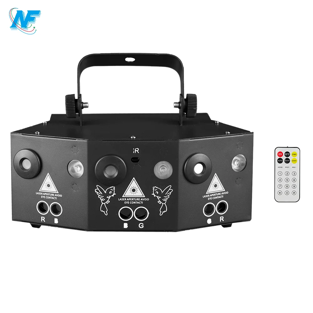 Club Bar Party 12 Eyes Fan-Shaped Laser Rain Dye LED DJ Equipment for Disco Party dj KTV Bar Stage Lights