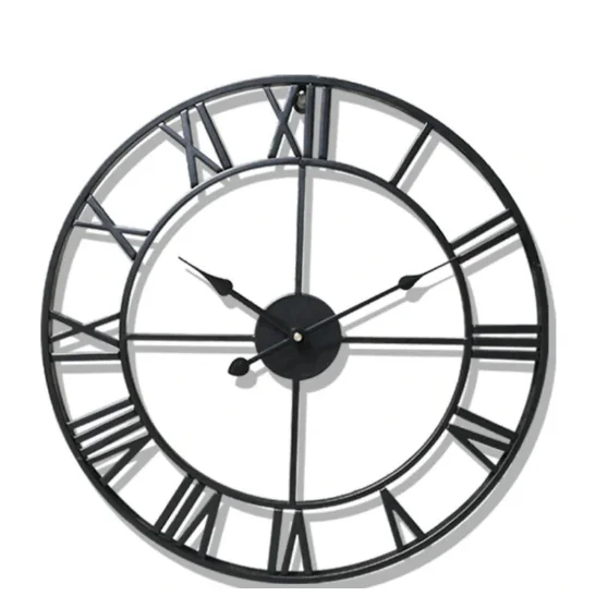 New Arrival Looking Modern Clock Extra Large Silent Metal Wall Clock with Metallic Power Coated for Living Room Decor